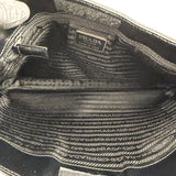 Prada Vintage Black Canvas Shoulder Bag