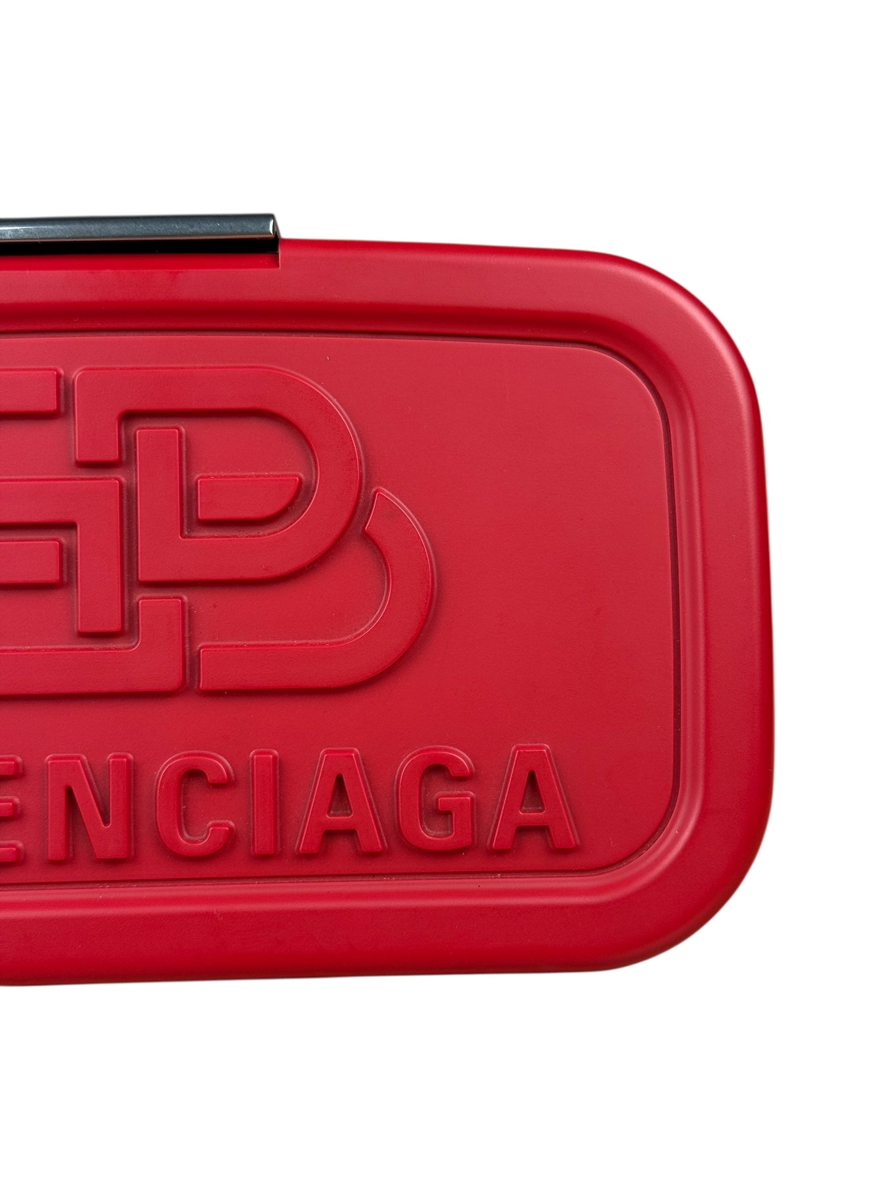 Balenciaga Lunch Box Logo Clutch