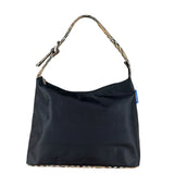 Burberry Nylon Check-Trimmed Shoulder Bag