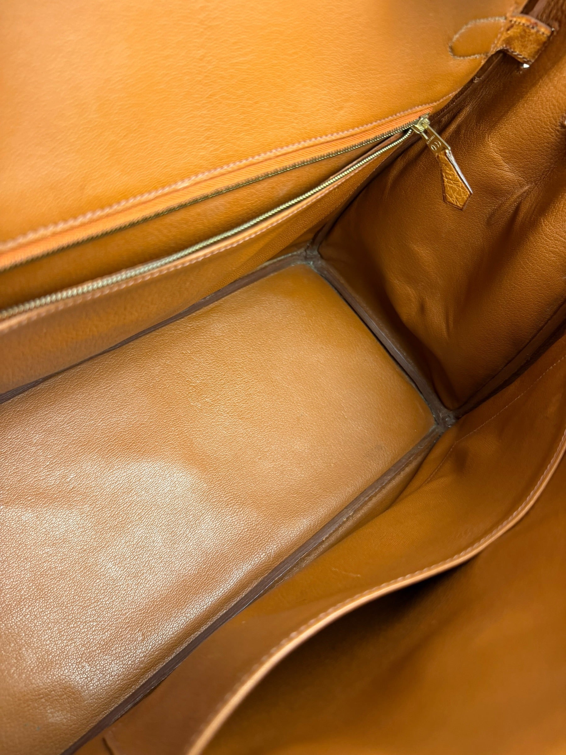 Hermes Birkin 35 Ostrich Leather Handbag Gold Hardware