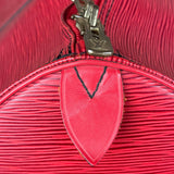 Louis Vuitton Red Epi Keepall Duffel Hand Bag