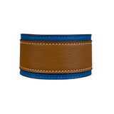 Hermes Blue/Brown Leather Turnlock Bracelet
