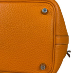 Hermes Orange Clemence Leather Picotin Lock 18 Handbag 2024