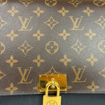 Louis Vuitton Black Leather/ Monogram Marignan 2Way Bag