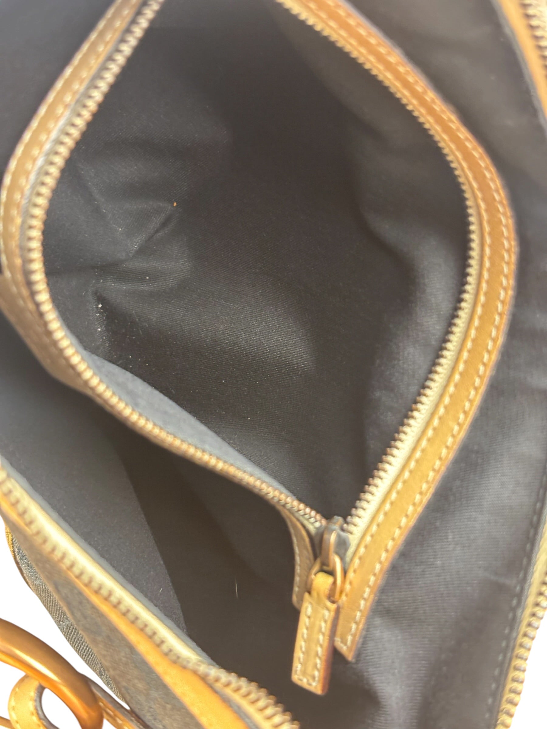 Gucci Vintage Black GG Horsebit Shoulder Bag