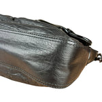 Fendi Black Patent Buckle Leather Shoulder Bag