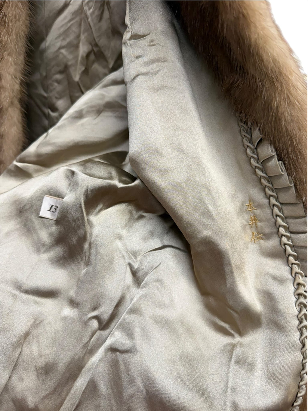 Vintage Moonbat Chevron Mink Fut Flash Coat