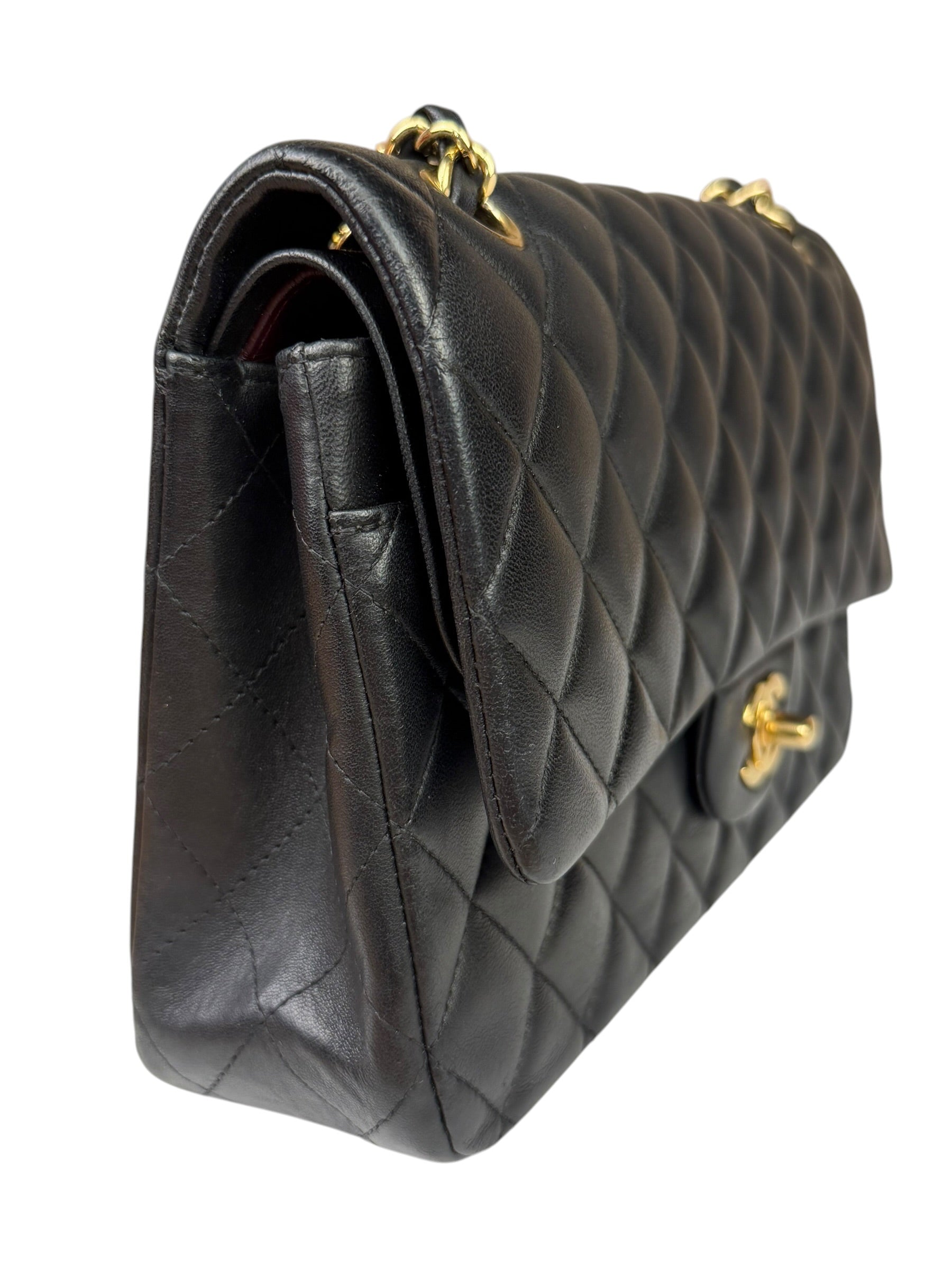 Chanel Black Quilted Leather Classic Medium Double Flap Bag 2014