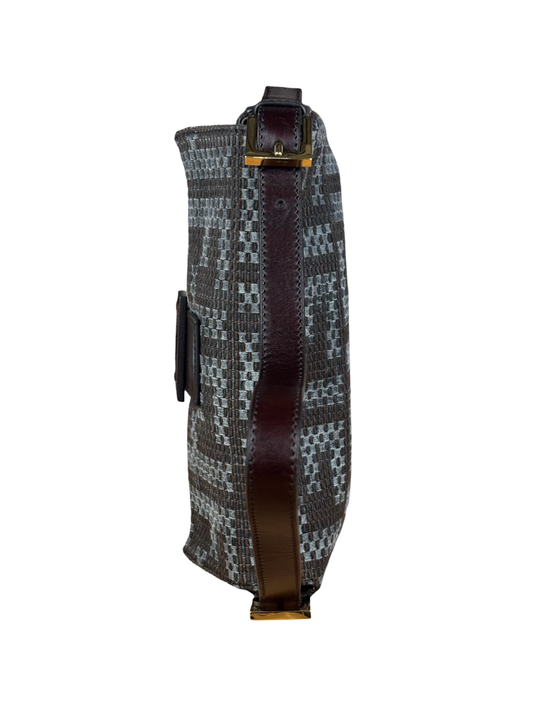 Fendi Vintage Brown/Grey Woven Baguette