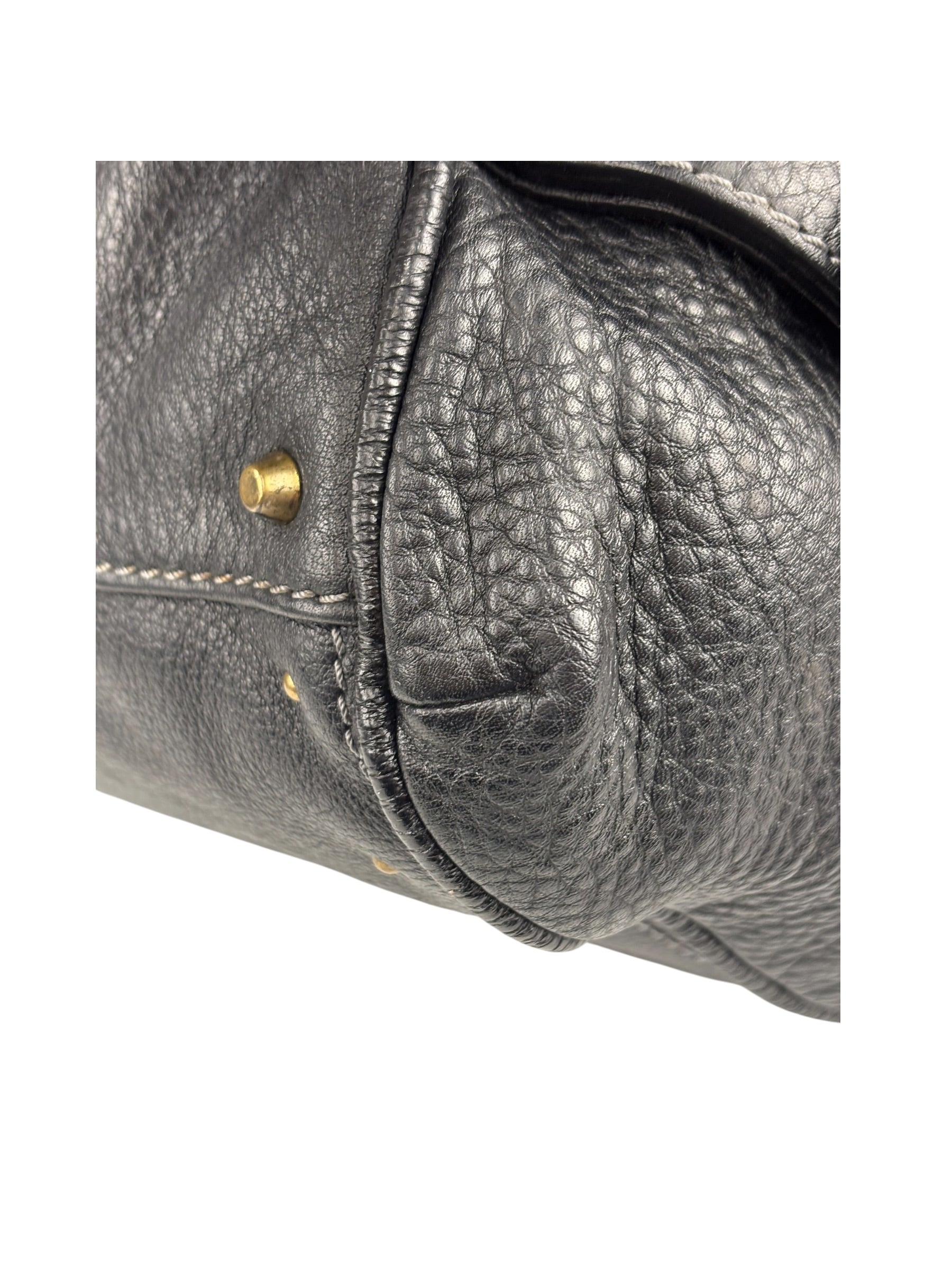 Chloe Black Leather Paddington Shoulder Bag