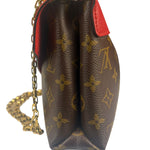Louis Vuitton LV Monogram Red Leather Pallas Chain Bag