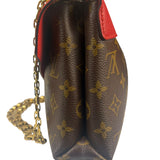Louis Vuitton LV Monogram Red Leather Pallas Chain Bag