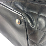 Chanel Black Quilted Leather CC Cambon Ligne Tote 2000s
