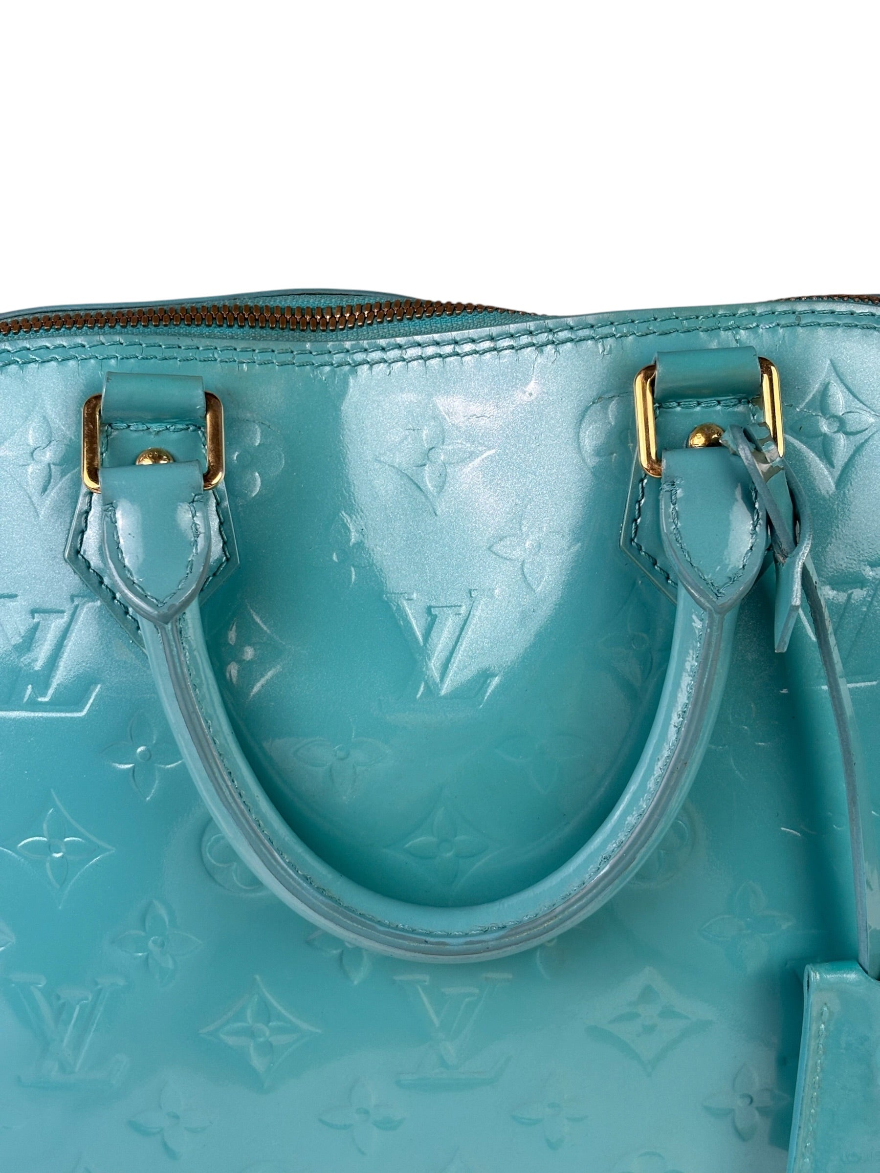 Louis Vuitton Blue Lagoon Vernis Alma GM