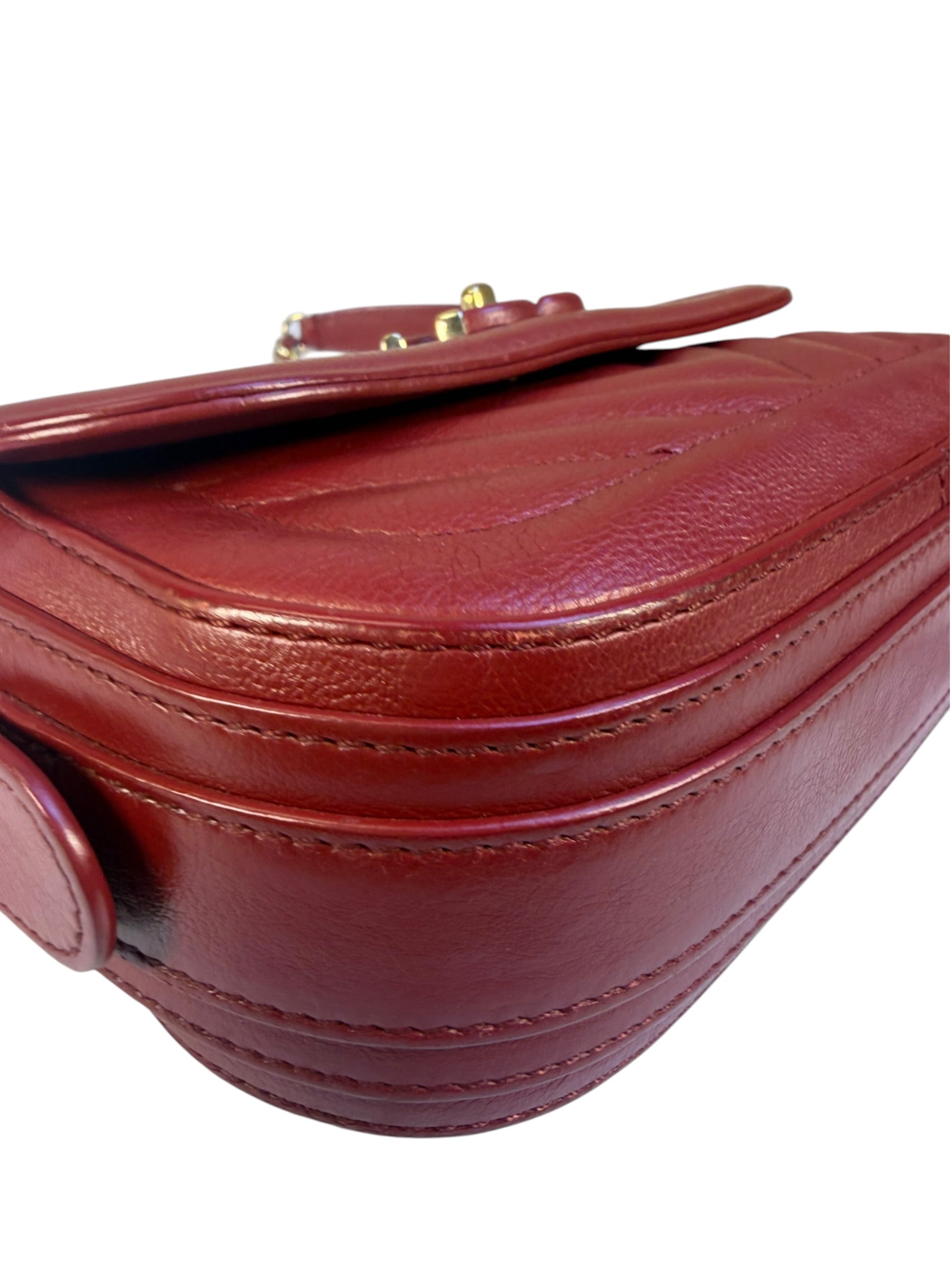 Chanel Burgundy Chevron-Quilted Leather Flap Crossbody 2018