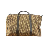 Christian Dior Brown Leather Trim Trotter Boston Bag