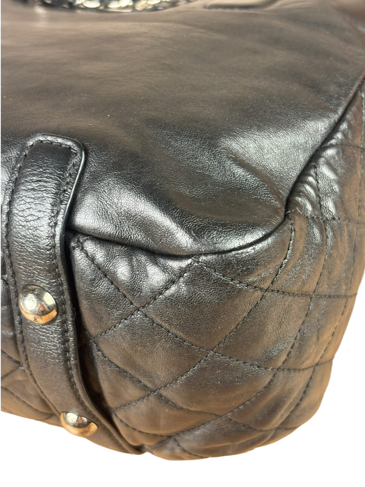 Chanel Black Quilted Leather Medium 2.55 Reissue Tote 2008