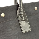 Yves Saint Laurent Black Rive Gauche Canvas Tote