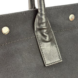 Yves Saint Laurent Black Rive Gauche Canvas Tote