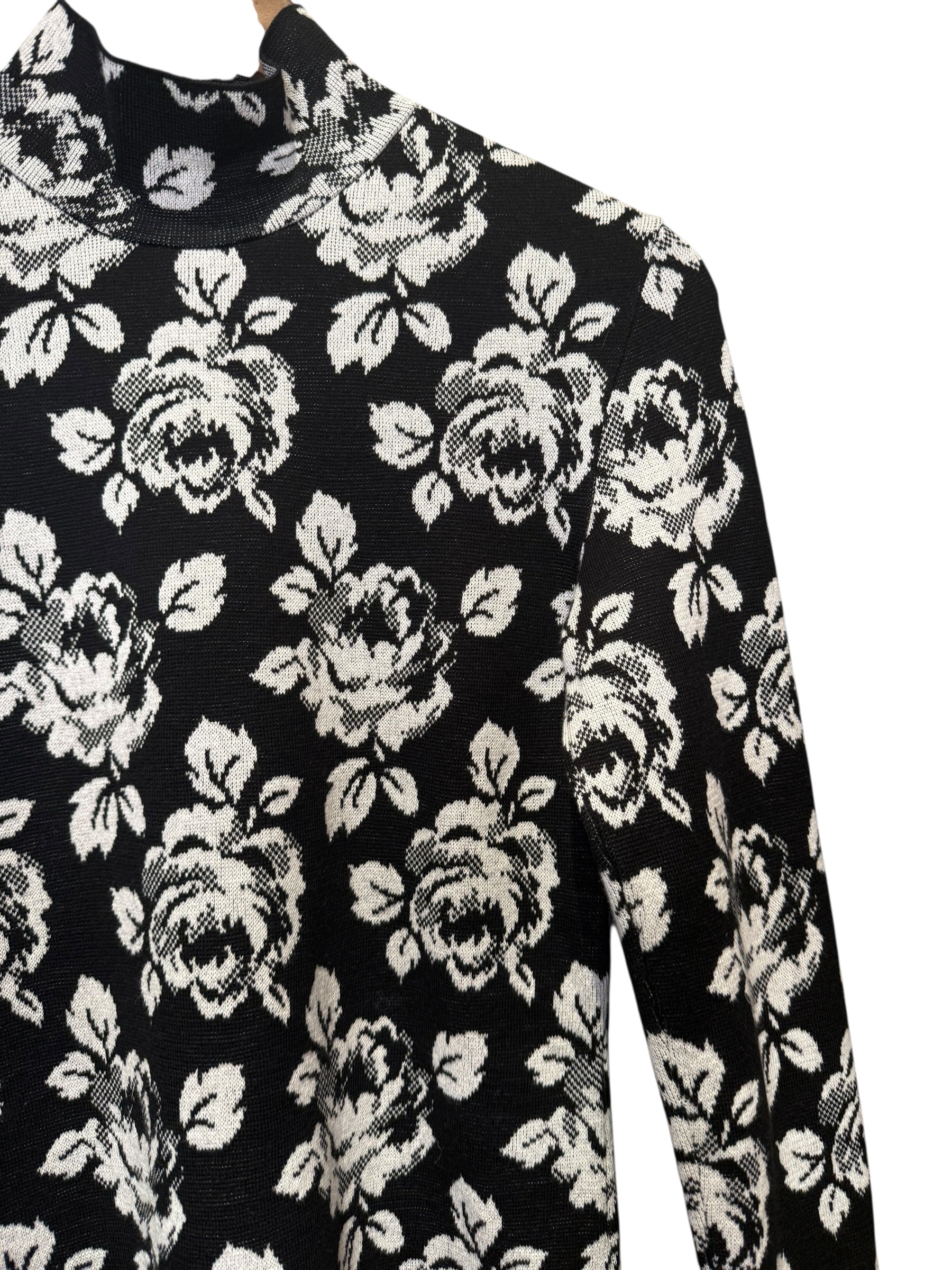 Balenciaga Floral Turtleneck Sweater