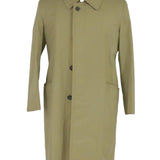 Burberry Vintage Khaki Plaid Lined Mid-Length Coat