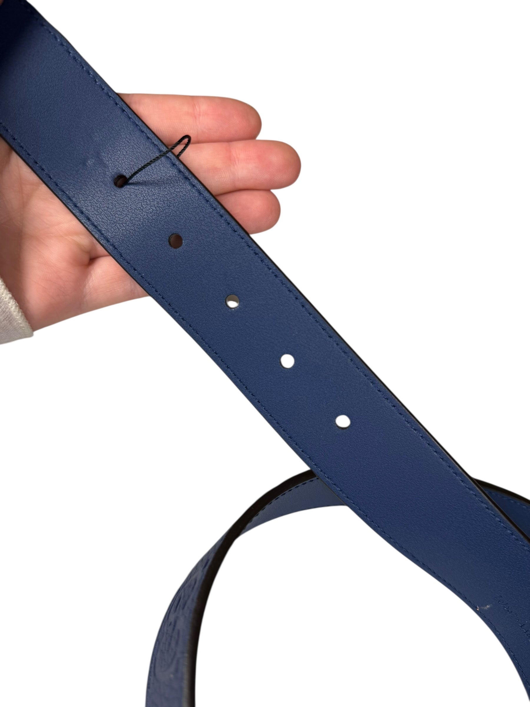 Gucci Navy Monogram GG Belt