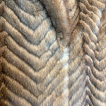 Rotiny Vintage Brown Chevron Mink Fur Coat