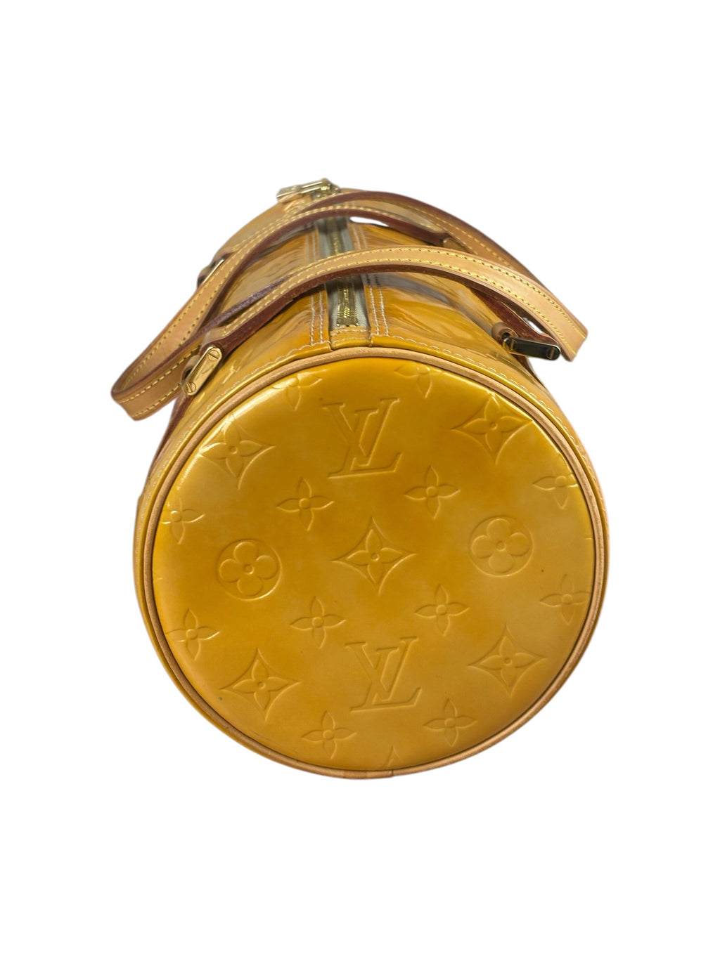Louis Vuitton Yellow Vernis Bedford Handbag