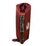 Gucci Burgundy Satin Bamboo Top Handle Bag
