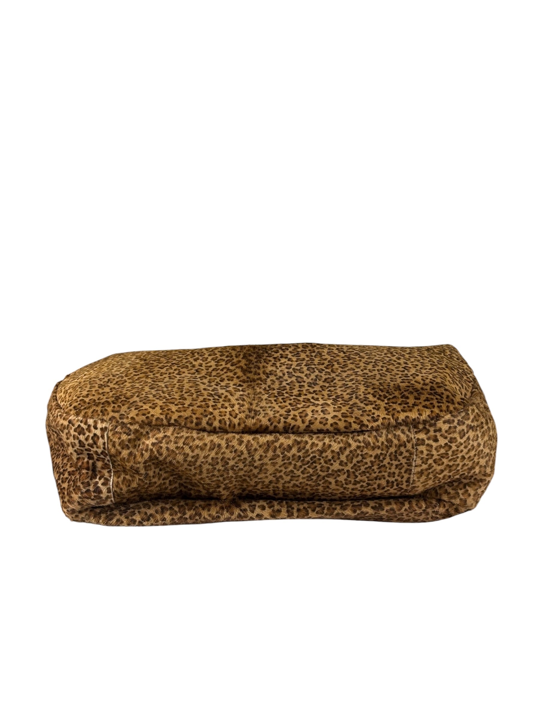 Bottega Veneta Vintage Leopard-Print Pony Hair Tote Bag