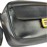 Fendi Black Leather Camera Crossbody