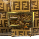 Fendi FF PVC Coated Sequin Buckle Baguette