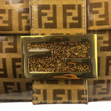 Fendi FF PVC Coated Sequin Buckle Baguette