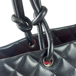 Chanel Black Quilted Leather CC Cambon Ligne Tote 2000s