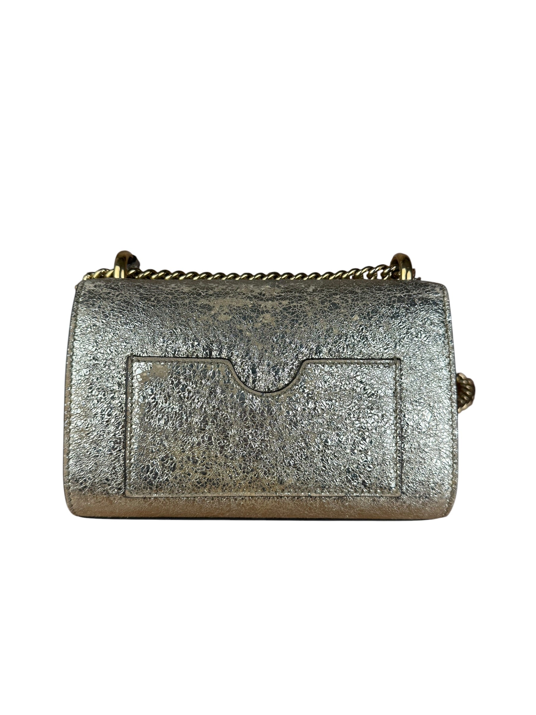 Gucci Gold Metallic Padlock Small Chain Shoulder Bag