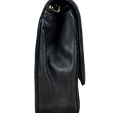 Chanel Vintage Black Chevron Flap Shoulder Bag- Late 1990's