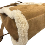 UGG x Telfar Brown Suede Medium Chestnut Shopper Tote