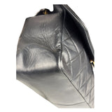 Chanel Vintage Black Leather Double Flap Shoulder Bag 1999