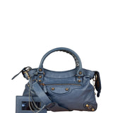 Balenciaga Light Blue Arena Leather Classic Le City