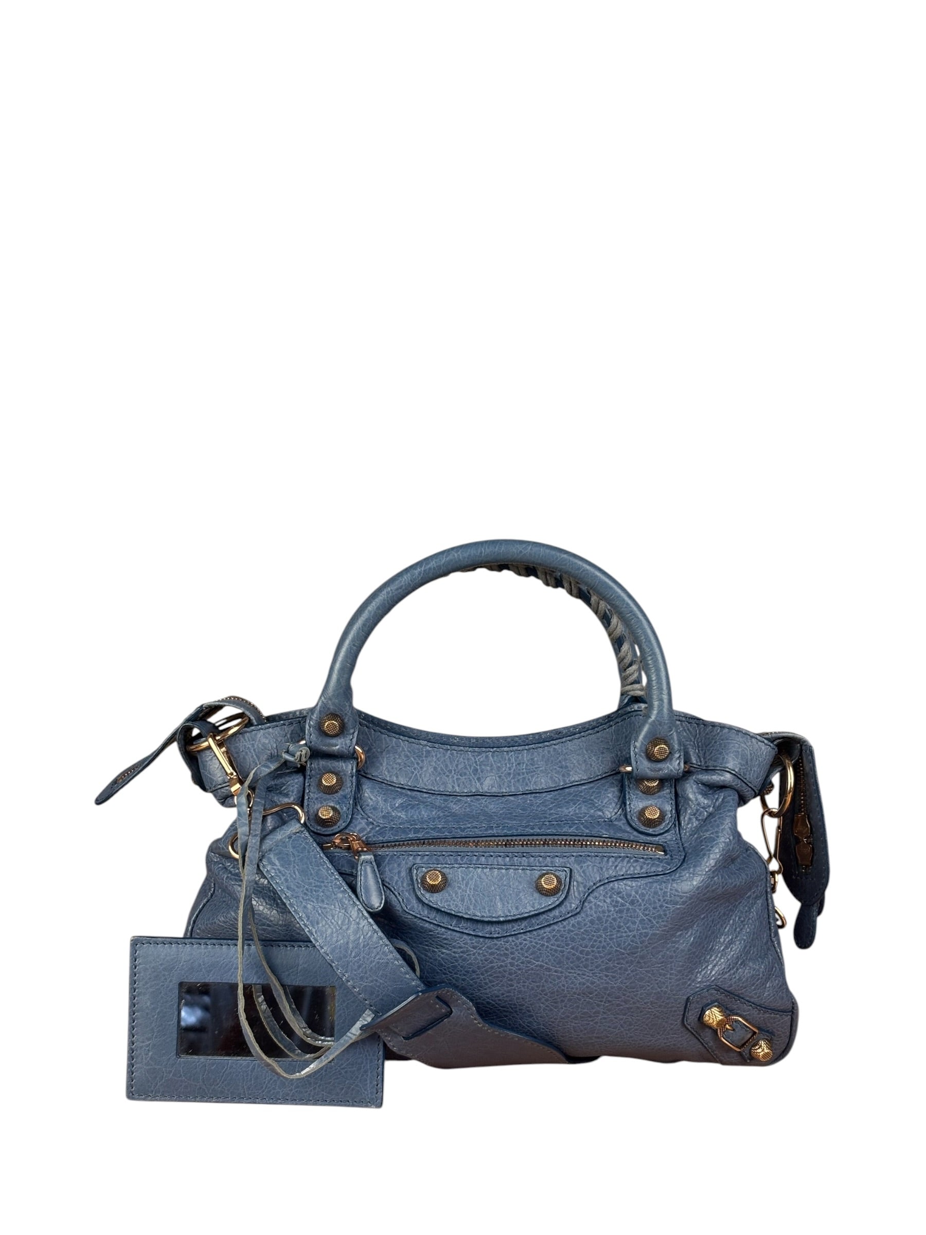 Balenciaga Light Blue Arena Leather Classic Le City