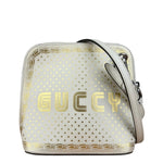 Gucci White Leather Stars Guccy Mini 2Way Bag
