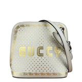 Gucci White Leather Stars Guccy Mini 2Way Bag