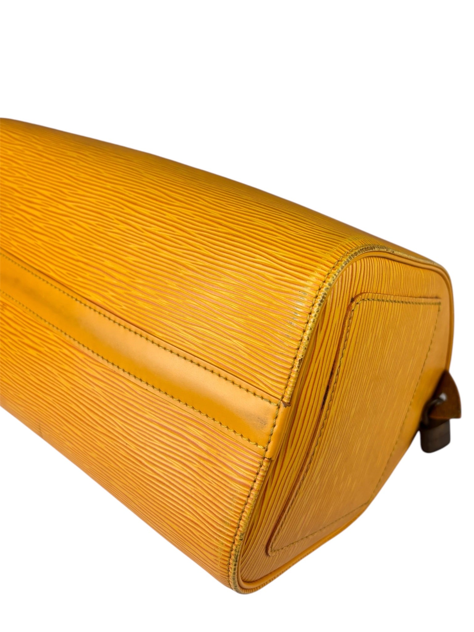 Louis Vuitton Yellow Epi Speedy 25