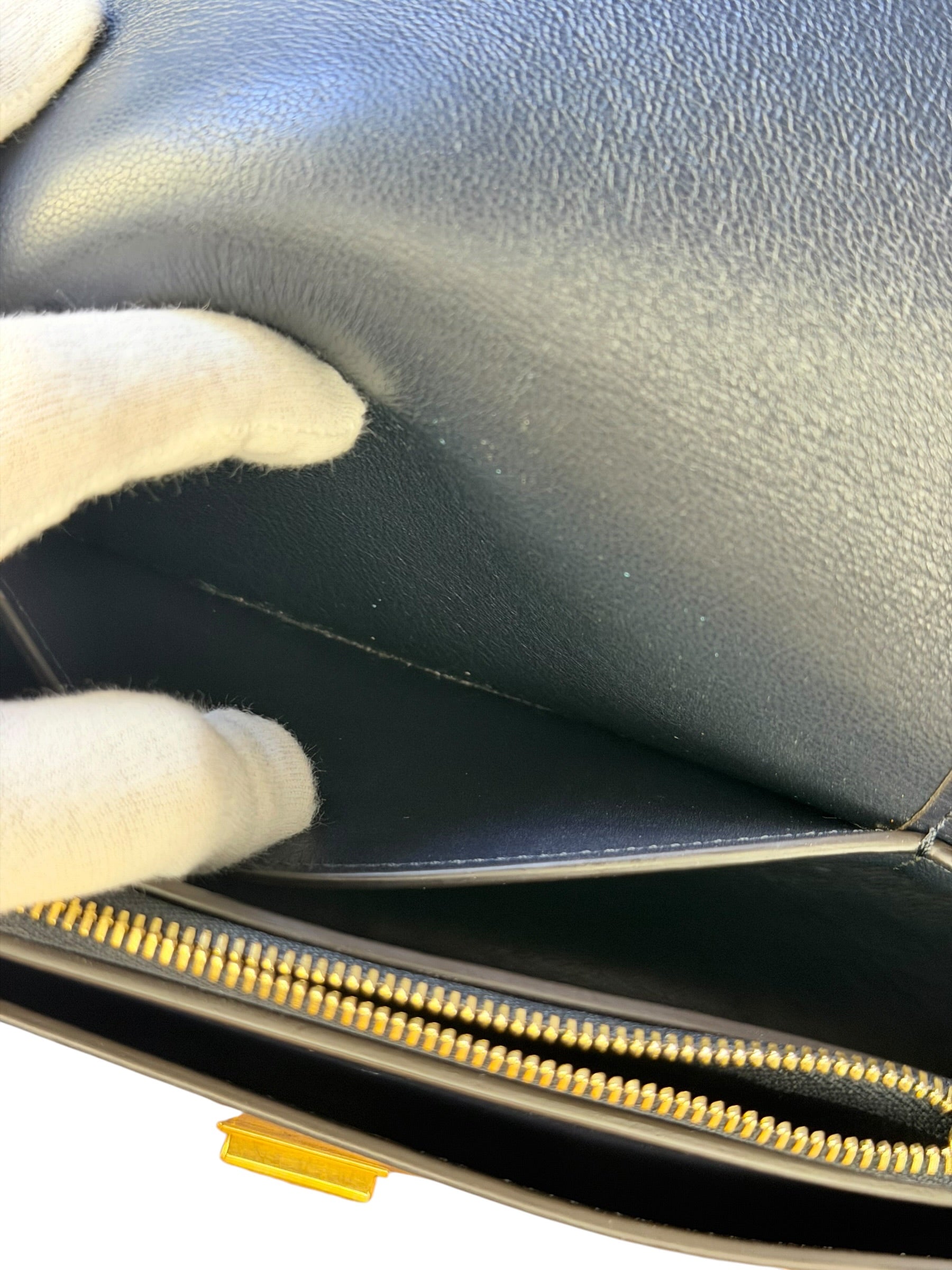 Celine Navy Blue/Burgundy Medium Frame Shoulder Bag