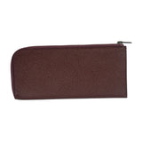 Hermes Navy/Burgundy Silk'In Classique Long Wallet