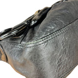 Fendi B Biz Black Leather Shoulder Bag