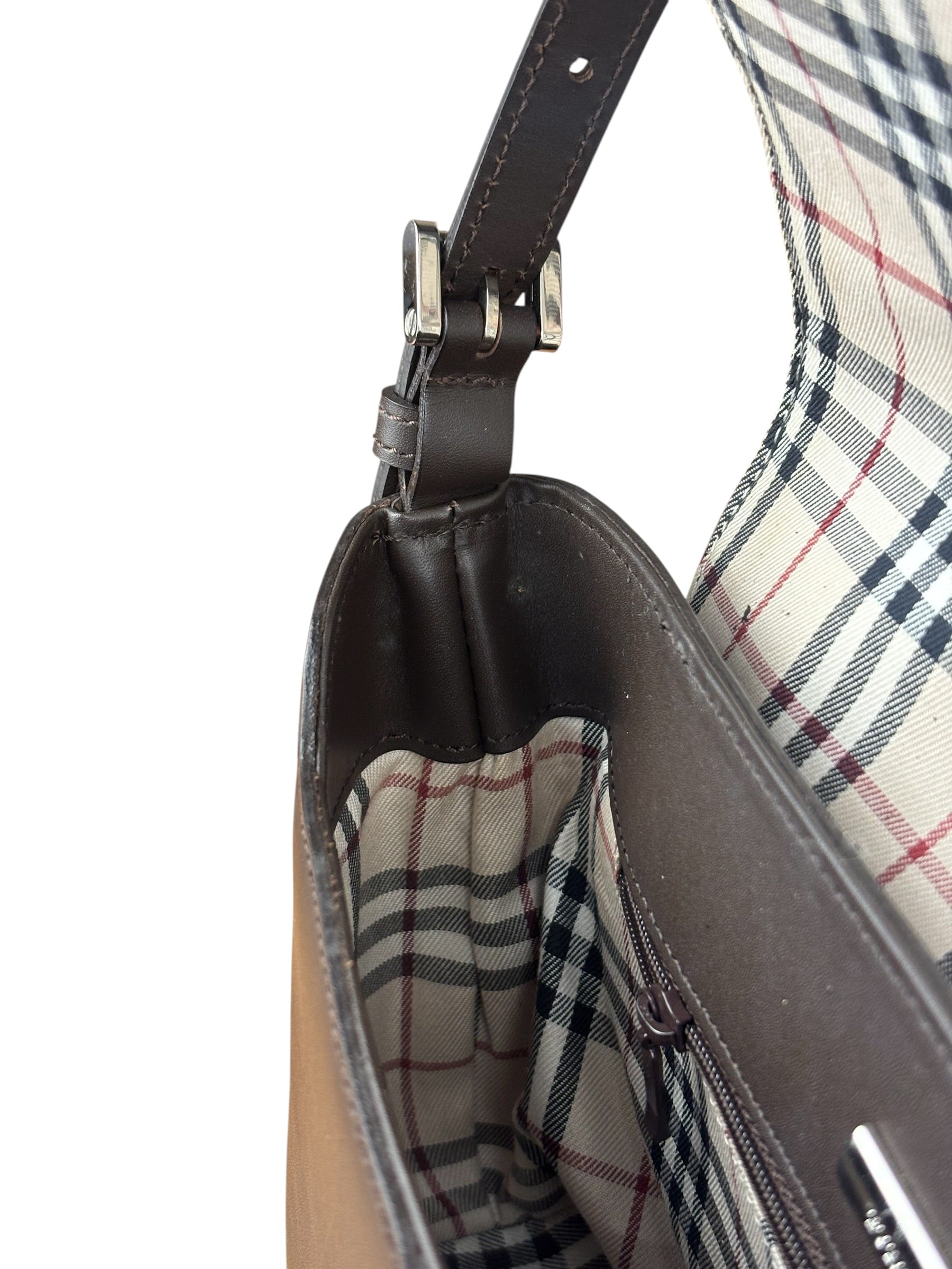 Burberry Brown Leather Shoulder Bag