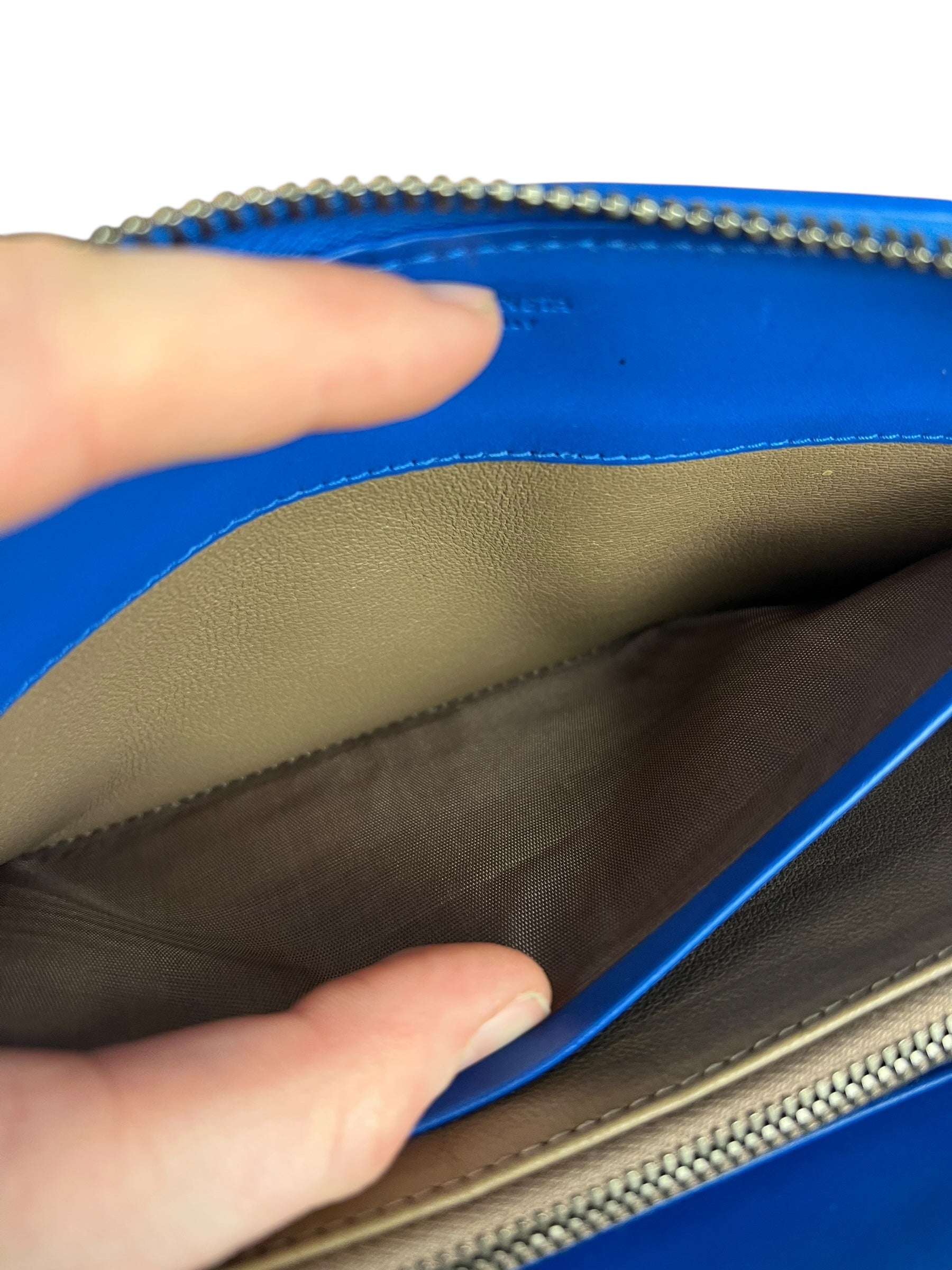 Bottega Veneta Intrecciato Long Wallet Blue