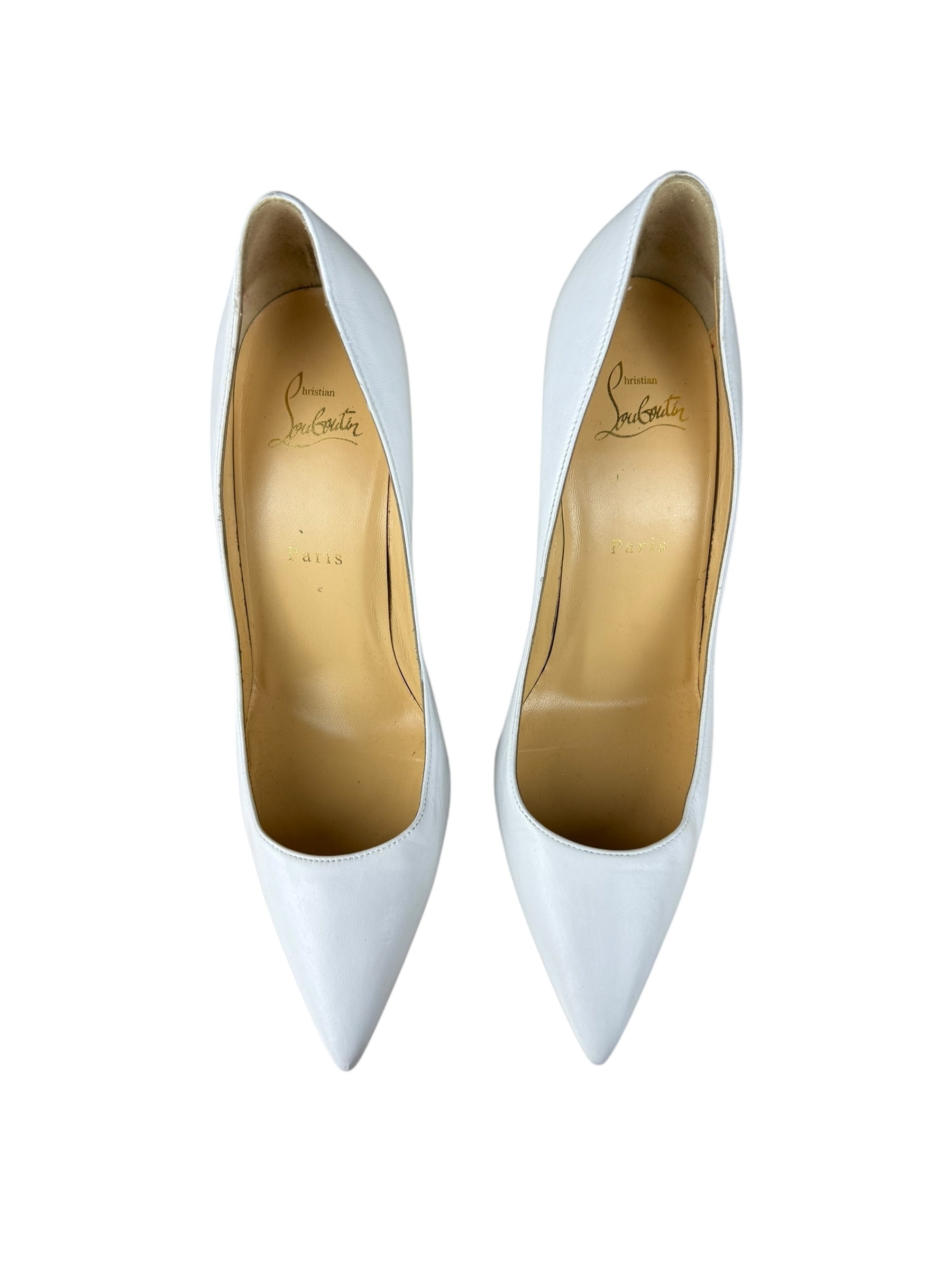 Christian Louboutin Kate Pumps White Nappa Leather