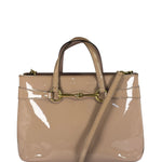 Gucci Dusty Rose Patent Leather Horsebit Two-Way Tote